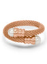 CUBANIQ PEARL COIL STATEMENT RING FOR WOMEN ROSE GOLD
