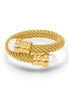 CUBANIQ PEARL COIL STATEMENT RING FOR WOMEN GOLD