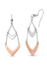 CUBANIQ ZENITH LAYERED CHEVRON DROP EARRINGS FOR WOMEN