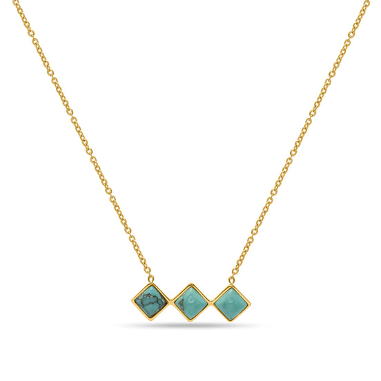 CUBANIQ TURQUOISE STONE PENDANT NECKLACE