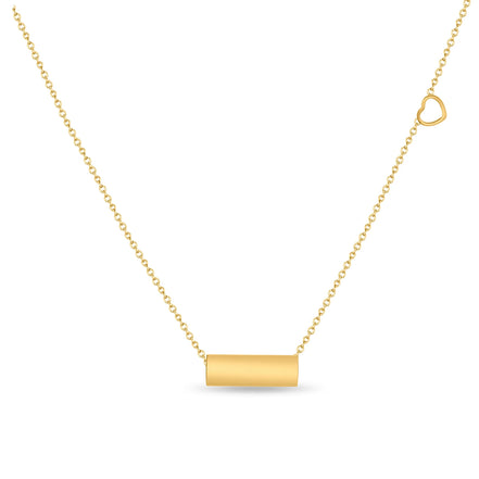 CUBANIQ HEART BAR PENDANT NECKLACE