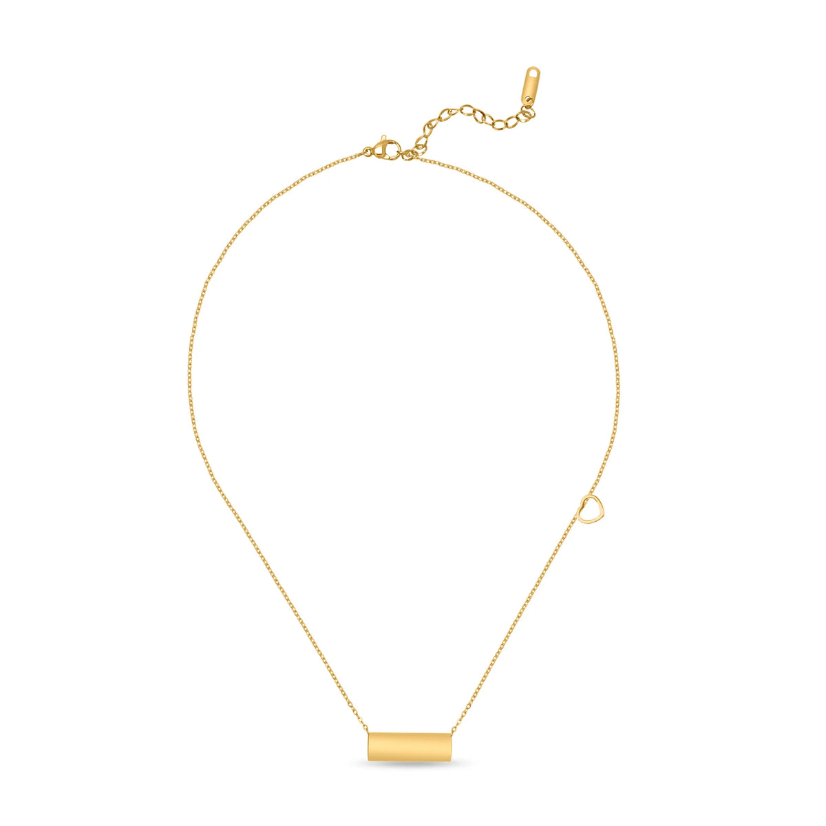 CUBANIQ HEART BAR PENDANT NECKLACE