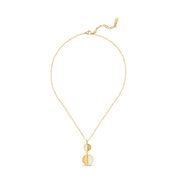 CUBANIQ DUAL TONE ROUND PENDANT NECKLACE