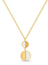 CUBANIQ DUAL TONE ROUND PENDANT NECKLACE